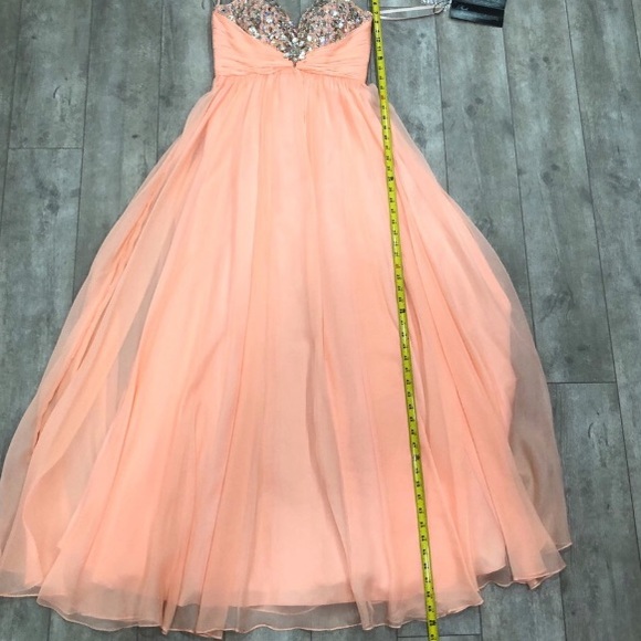 BNWT Nina Canacci beaded chiffon gown - Picture 9 of 14